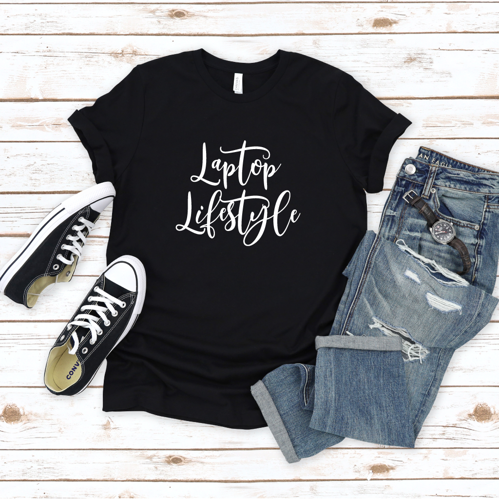 Laptop Lifestyle T-Shirt - Femme Hardware Inc.