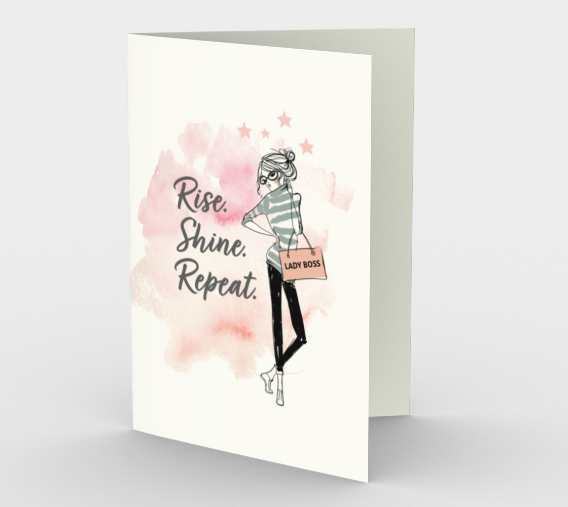 Rise. shine. Repeat. Greeting Card Set (Set of 3)