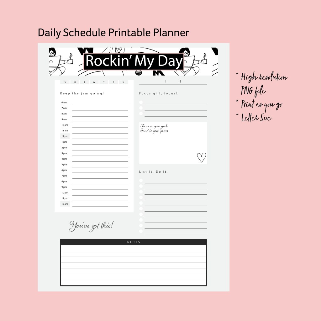 Daily Planner - Digital Download