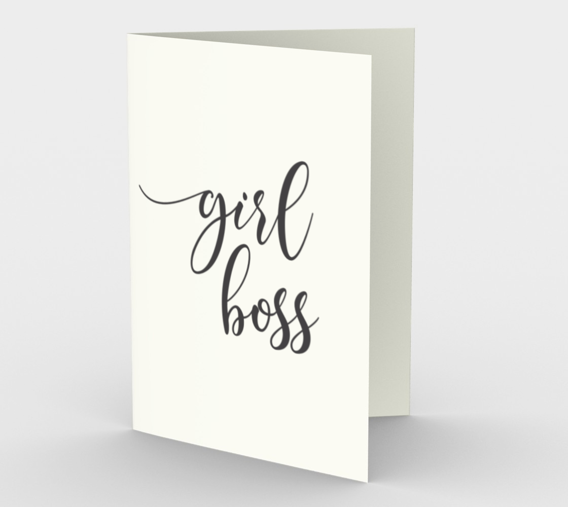 Girl Boss Dk Grey Greeting Card Set (Set of 3)