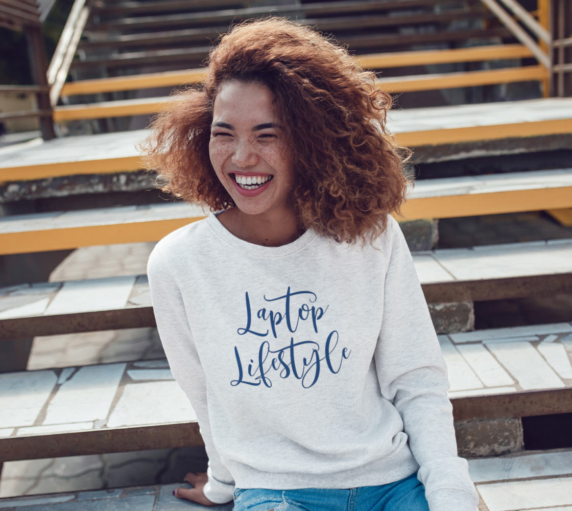 Laptop Lifestyle Crew Neck Sweatshirt